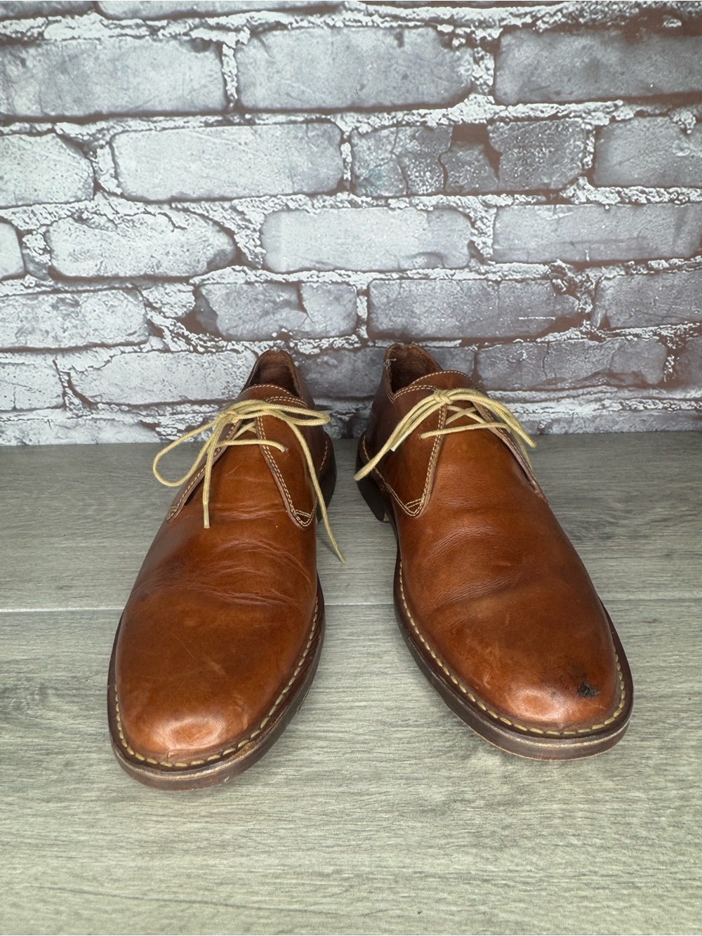 Cole Haan Country Brown Oxblood Leather Oxfords 2 Eye Shoes Men Sz 9.5M US/43EU